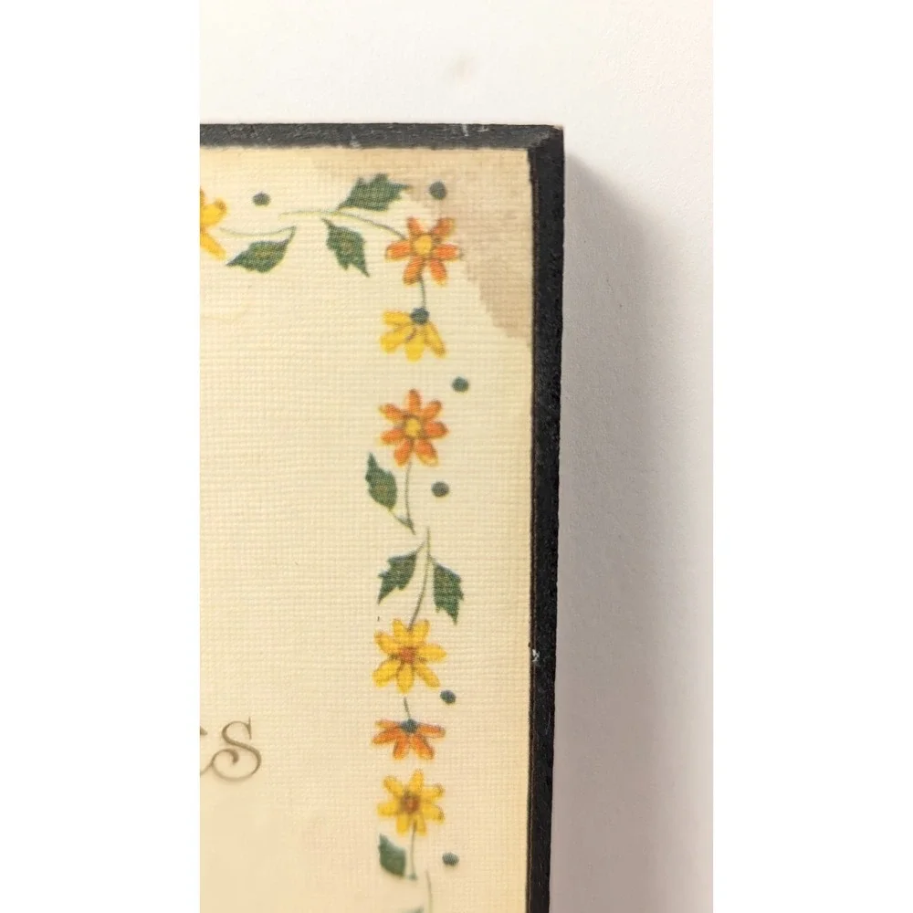 Vintage 1982 Holly Hobbie Woodblock Plaque Warm Memories Of You 9718-04